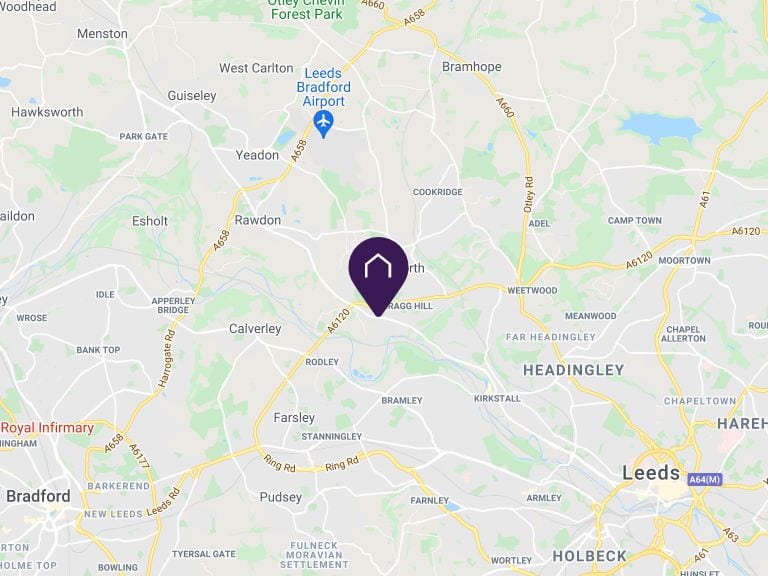 letting agents horsforth map